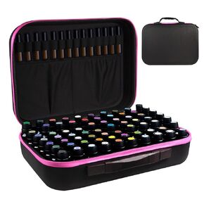 حقيبة حمل لتخزين الزيوت العطرية من مادة إي في إيه، 70 زجاجة، صندوق الزيوت العطرية لزجاجات 5 مل و10 مل و15 مل وحقيبة تنظيم تخزين السفر من أجل دوتيرا والشباب (نمط الزهرة) in Kuwait