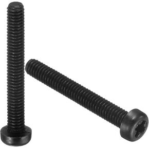 100 قطعة من Uxcell M3x8mm براغي من النايلون الملولب فيليبس ذات الرأس المتقاطع باللون الأسود in Kuwait