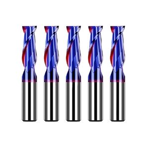 HRC65 Carbide End Mill Shank 2 Flutes Metal Milling Cutter Cutting Tool CNC Coating Flat Endmills for Stainless Steel 1Pcs(D5xD5x50L) in Kuwait