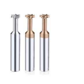 Carbide T Slot Milling Cutter CNC Tools Metal Aluminium Steel Machining Tungsten T-Groove End Mills 1Pcs(Coated_D16X65L) in Kuwait