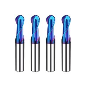 HRC65 Ball Nose Milling Cutter Tungsten Steel Metal CNC Tools for Stainless Router Bit Carbide End Mills(R4xD8x75L) in Kuwait