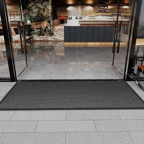 Commercial Floor Mat Heavy Duty Trap Dirt and Moisture Entryway Doormat, Non-Slip Rubber Backing Rug, Door Mat for High Traffic Area, 2' x 4', Brown in Saudi Arabia