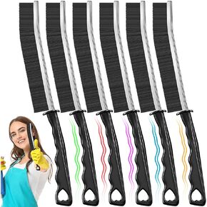 Crevice Cleaning Brush, Pack of 6, Hard Bristle Crevice Cleaning Brush, Shower Cleaner Brush, Bathroom Gap Cleaning Brush, Multifunctional Cleaning Tools, Gap Brush, Grout Brush for for Household Use in Saudi Arabia