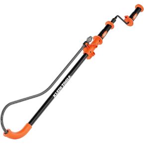 Klein Tools 53018 6-Foot Steel Toilet Auger, Extendable Toilet Snake Drain Clog Remover, Hybrid Manual Drill Operation, Plumbing Snake for Drains in Kuwait