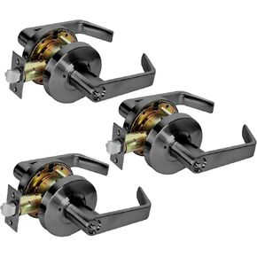 مجموعة قفل رافعة باب غرفة التخزين التجارية الثقيلة من الدرجة 2 من Ansi، مقاومة للحريق لمدة 3 ساعات من UL، لمسة نهائية سوداء غير لامعة (3 مجموعات من المفاتيح على حد سواء) in Kuwait