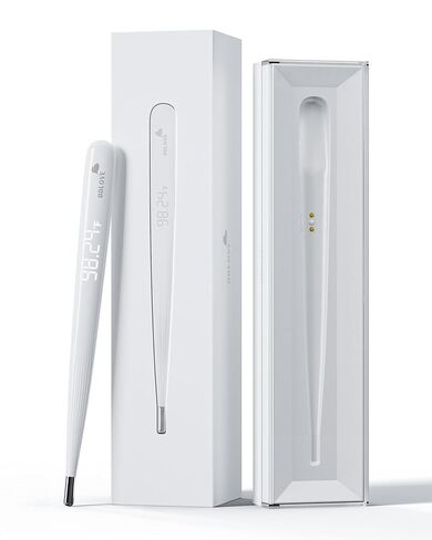 Digital Thermometer for Adults and Kids, Fast Reading Digital Thermometer with LED Display, Medical Grade Rechargeable Oral Thermometer for Adults with Portable Charging Case and Fever Alarm in Kuwait