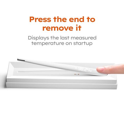Digital Thermometer for Adults and Kids, Fast Reading Digital Thermometer with LED Display, Medical Grade Rechargeable Oral Thermometer for Adults with Portable Charging Case and Fever Alarm in Kuwait