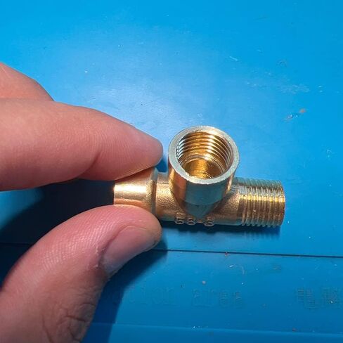 Brass Tee Elbow Pipe Fitting - 2Way & 3Way Connector for Water, Oil - 1/8" to 3/4" Male & Female Thread Adapter(PV-MF 3/8") in Saudi Arabia