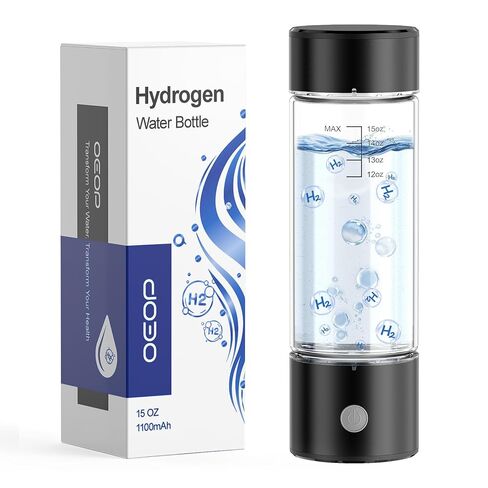 Hydrogen Water Bottle, 2200PPB in 3 Mins Hydrogen Water Generator, SPE PEM Technology, 14oz Portable Hydro Water Machine for Home, Travel, Gym | Best Health Gift for Family & Friends in Saudi Arabia