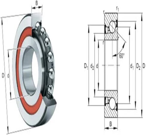 1pair 760305-2RZ-TN1-P5-DB 25X62X17 7603025 760305 Ball Bearings in Saudi Arabia