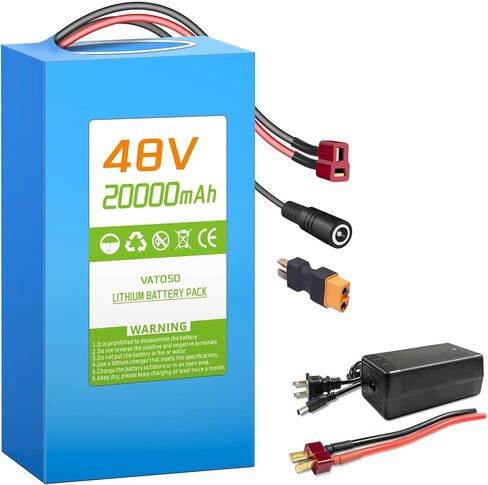 بطارية ليثيوم 48 فولت 10 أمبير/20 أمبير في الساعة مع BMS، متوافقة مع محركات 100 وات - 800 وات، للدراجات الكهربائية، والدراجات البخارية، والمركبات الرباعية، والدراجات الترابية الكهربائية in Kuwait