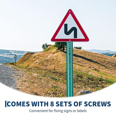 1 Pack u-Channel Sign Post, Medium Weight | 6'' Tall Baked Enamel Steel Post for Gardens, Farms, Parking Lots & Traffic Control, Rust-Resistant, Heavy Duty, Easy to Install in Saudi Arabia