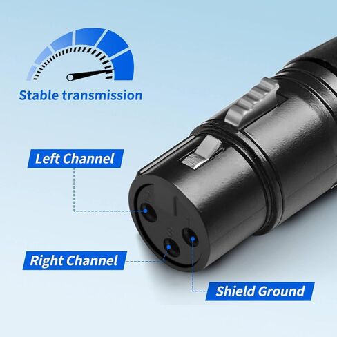 (22 قطعة) 3 دبوس XLR نوع اللحام موصل XLR أسود [إصدار جديد 2026] 11 ذكر 11 أنثى توصيل كابل موصلات للميكروفون مقبس الصوت الإضاءة DMX اتصالات الموصلية العالية in Kuwait