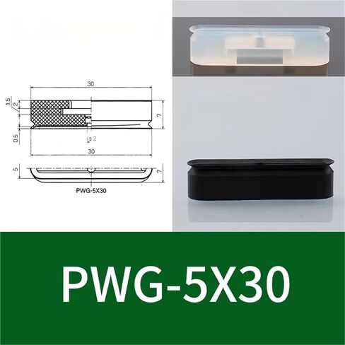 1pcs High-Strength Pneumatic Vacuum Suction Cup PWG Series Rectangular/Oval Industrial Sucker Gripper Pad(5 30,Whtie) in Saudi Arabia