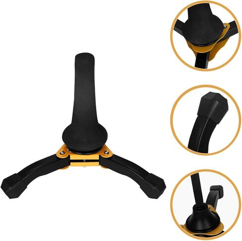 حامل كلارينيت قابل للطي من Holibanna مع قاعدة ثلاثية الأرجل، حامل ساكسفون ومزمار محمول لآلات الرياح، ملحق آلة موسيقية مدمجة وخفيفة الوزن للعروض in Kuwait