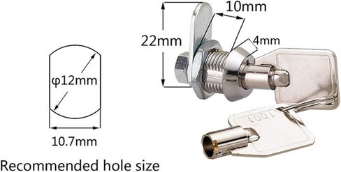 JK307 Zinc Alloy Mini Cam Lock 10mm Cam Locks with Keys Replacement 1Pcs in Saudi Arabia