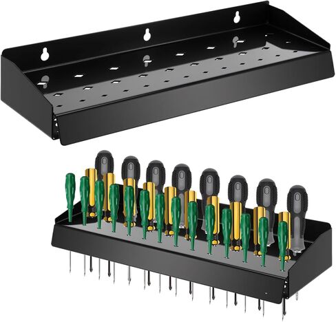 Lemecima Screwdriver Holder, Wall Mount Storage Rack Organizer for Workshop, Shed, Garage, Home, Stores up to 32 Screwdrivers or Small Tools in Saudi Arabia
