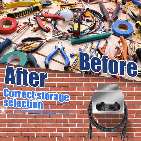 7"×5.25"×8" Aluminum Air Hose Hanger Wall Mount Holder Hook Storage Shelf Cord Cable Hoses Holder Suitable for Trailer Shop Garage Automotive Accessory in Saudi Arabia