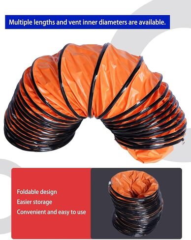 Flame Retardant Retractable Duct Hose for Exhaust Fan Ventilation | Flexible, Durable Air Vent Hose for HVAC, Dryers, and Industrial Use in Saudi Arabia