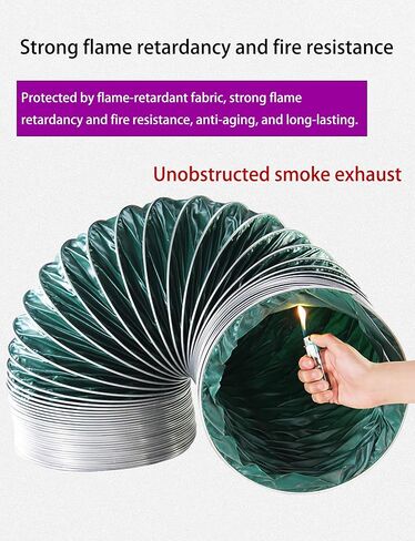 Heavy-Duty Flexible Air Duct Hose - Heat & Flame Resistant, Ideal for Kitchen Hoods, Dryer Vents, Bathroom Exhaust Fans, High-Temperature Airflow Solutions in Saudi Arabia