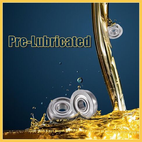 625ZZ Bearings Double Shielded Pre-Lubricated Deep Groove Ball Bearings 5x16x5mm Silver Tone - Pack of 2 Auto Replacement Parts in Saudi Arabia