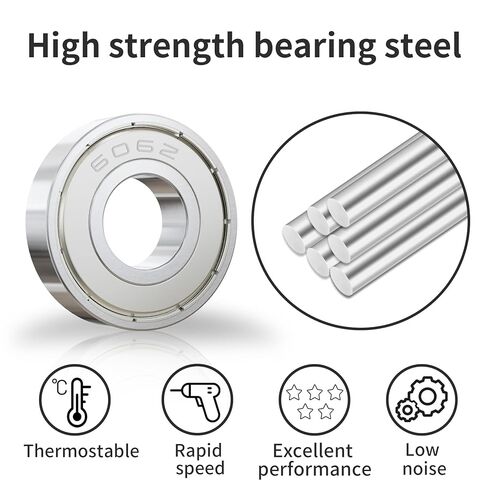 2Pcs 606ZZ Deep Groove Ball Bearings ID 6mm x OD 17mm x Width 6mm 606-2Z Double High Carbon Steel Seal Shielded Deep Groove Ball Bearings Miniature Bearing Industrial Bearing in Kuwait