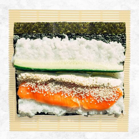 TIKUSAN Makisu Non Stick Sushi Rolling Mat Double Embossed Surface Made in Japan Japanese Plastic for Sushi Maki California Rolls Tamagoyaki and Vegetable Draining in Saudi Arabia