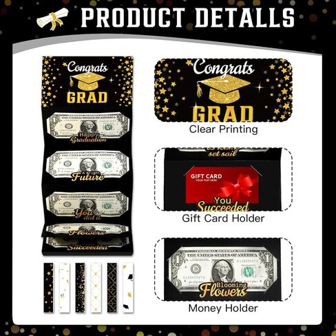 6 قطع بطاقات هدايا عيد الميلاد المالية لهدايا عيد الميلاد المفاجئة، كتيب مغلفات النقود لعيد الميلاد حامل بطاقات الهدايا النقدية، حاملي أموال عيد الميلاد لأفكار الهدايا النقدية in Kuwait