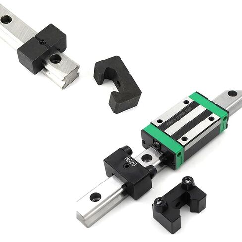 MGN9 MGN12 MGN15 HGR15 HGR20 EGH15 EGH20 خطي دليل السكك الحديدية الحد كتلة ثابتة أسود 1 قطعة (EGH25) in Kuwait