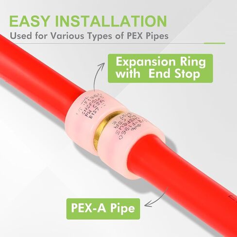 مجموعة تركيبات كومبو Pex-A مكونة من 30 قطعة، 10 وصلات توصيل نحاسية شديدة التحمل PEX-A لتوصيل الأنابيب A، شهادة NSF/ANSI 61 NSF 372، معتمدة من ASTM F1960 in Kuwait