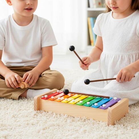 4Pcs Xylophone Mallets, Glockenspiel Mallet, 5.7in Wooden Rubber Percussion Mallets, Drumsticks, Percussion Sticks, Tongue Drum Mallet, Red Sandalwood in Saudi Arabia