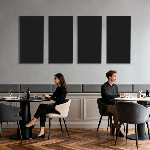 FAHKNS Sound Absorbing Acoustic Wall Panels: 48"x24"x2" Fiberglass Soundproof Wall Panels,Large Fabric Wrapped Noise Reducing Sound Insulation Panels(Black,2 Pack) in Saudi Arabia