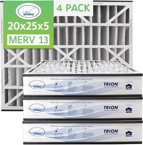 فلتر هواء HVAC مطوي بقطر 20 × 25 × 5 MERV 13 (4 عبوات) (الحجم الفعلي: 19.75 × 24.25 × 4.9 بوصة) متوافق مع الجزء رقم: 266649-102 in Kuwait