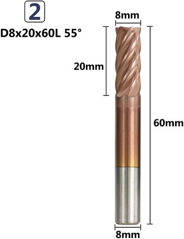 كربيد نهاية مطحنة القاطع 6 الناي TiCN طلاء HRC 55 6/8/10/12 مللي متر دوامة طحن للألمنيوم النحاس الكربون الصلب CNC راوتر بت in Kuwait