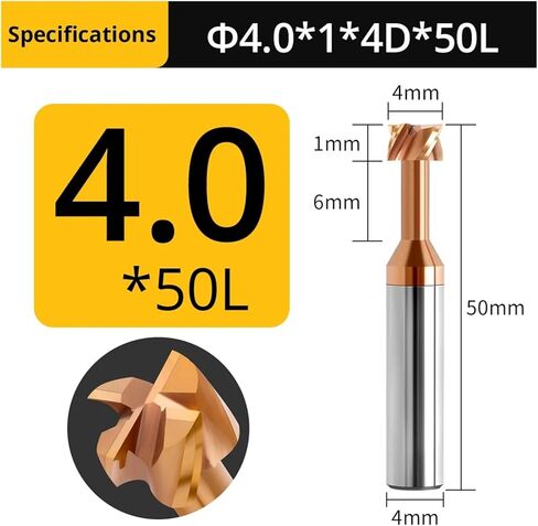 1 قطعة T فتحة نهاية مطحنة قاطعة المطحنة HRC55 4 مزامير كربيد المطاحن 3-12 مللي متر قطع ضياء 0.5-5 مللي متر عمق معدن التنغستن الصلب أدوات الكمبيوتر (12x0.5xD12x60L) in Kuwait