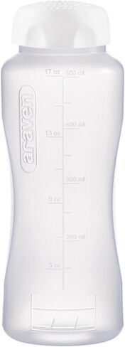 Araven Shaker Dredge, Fine Grain Dispenser for Seasoning and Ingredients in Commercial Kitchen, 12 Oz, 1 Count, Clear in Saudi Arabia