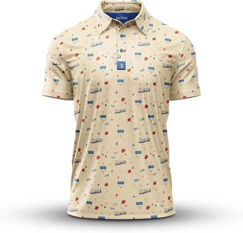 Bogey Bros - Curves Right - Funny Golf Polo Shirts – 4 Way Stretch Men’s Golf Shirts Short Sleeve, Golf Polos for Men with UPF 50 Protection, Funny Golf Polo Shirt for All Season Wear - Large in Saudi Arabia