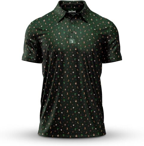 Bogey Bros - Curves Right - Funny Golf Polo Shirts – 4 Way Stretch Men’s Golf Shirts Short Sleeve, Golf Polos for Men with UPF 50 Protection, Funny Golf Polo Shirt for All Season Wear - Large in Saudi Arabia