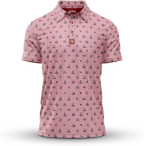 Bogey Bros - Curves Right - Funny Golf Polo Shirts – 4 Way Stretch Men’s Golf Shirts Short Sleeve, Golf Polos for Men with UPF 50 Protection, Funny Golf Polo Shirt for All Season Wear - Large in Saudi Arabia