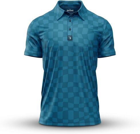 Bogey Bros - Curves Right - Funny Golf Polo Shirts – 4 Way Stretch Men’s Golf Shirts Short Sleeve, Golf Polos for Men with UPF 50 Protection, Funny Golf Polo Shirt for All Season Wear - Large in Saudi Arabia