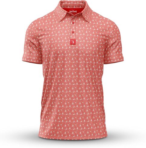 Bogey Bros - Curves Right - Funny Golf Polo Shirts – 4 Way Stretch Men’s Golf Shirts Short Sleeve, Golf Polos for Men with UPF 50 Protection, Funny Golf Polo Shirt for All Season Wear - Large in Saudi Arabia