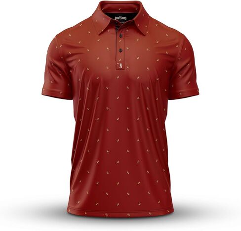 Bogey Bros - Curves Right - Funny Golf Polo Shirts – 4 Way Stretch Men’s Golf Shirts Short Sleeve, Golf Polos for Men with UPF 50 Protection, Funny Golf Polo Shirt for All Season Wear - Large in Saudi Arabia