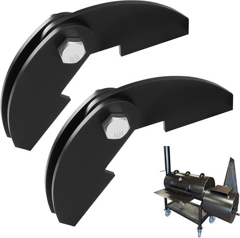 قطعتان من مفصلات مدخن الشواء الكبيرة مقاس 8 × 2 1/4 بوصة، متوافقة مع أبواب مفصلات مدخن الشواء من Burn Shop، تناسب ألواح فولاذية مقاس 3/16 بوصة، مع مسمار وجوز وغسالات in Kuwait