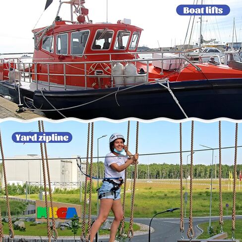 1/4" Steel Rope 1/4 Stainless Steel Cable Wire Rope Clamps Aircraft Cable Wrinch with Clamps and Thimble, 7X19 Strands Yard Zipline, Deck Railing, 6400lbs Breaking Strength, 50ft in Saudi Arabia