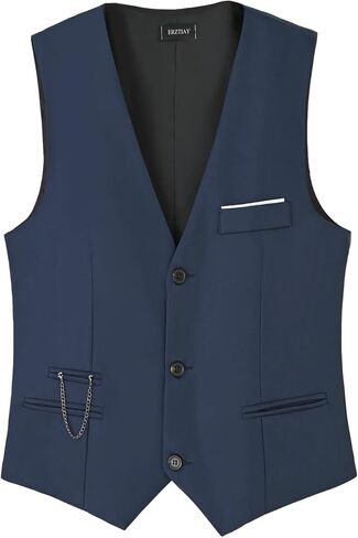 سترة رجالية رسمية للأعمال بقصة ضيقة بدون أكمام، صدرية in Kuwait
