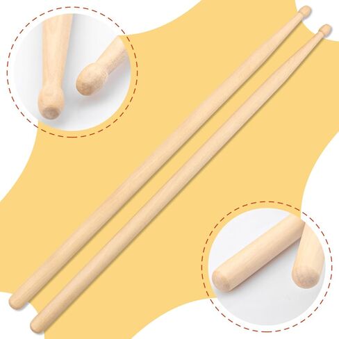 36 Pairs 5A Maple Wood Drum Sticks,5A Wooden Drumsticks, Classic Maple Wood Drumsticks for Rock, Jazz, and Orchestral Use, Perfect for Beginner and Professionals in Saudi Arabia
