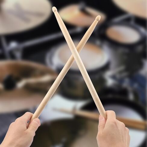 36 Pairs 5A Maple Wood Drum Sticks,5A Wooden Drumsticks, Classic Maple Wood Drumsticks for Rock, Jazz, and Orchestral Use, Perfect for Beginner and Professionals in Saudi Arabia