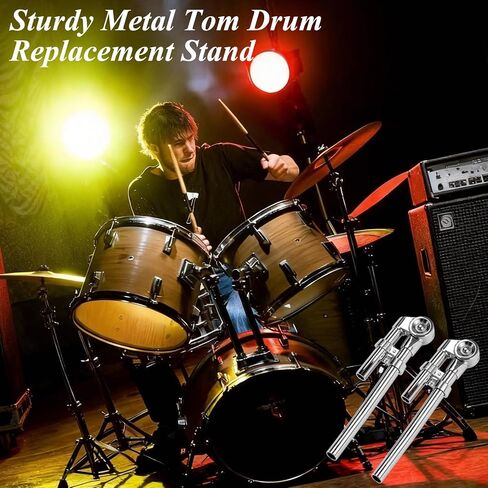 2 PCS Tom Drum Brackets, Tom Stand Mount Holder Percussion Clamp, Adjustable Bass Drum Mounting Bracket, Hardware Parts Musical Instrument Replacement Accessory for Sound Drums in Saudi Arabia