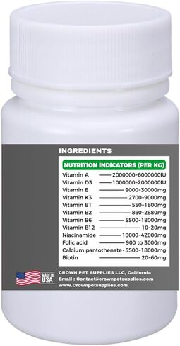 مسحوق متعدد الفيتامينات للحمام - تركيبة فيتامين نهائية للسباق والتكاثر - يدعم النمو وقوة العظام والصحة الإنجابية وصحة الريش - يعزز ذروة الأداء والرفاهية 50 جرام in Kuwait