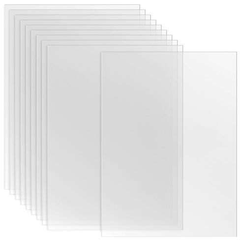 HAKZEON 10 Pack 12x16 Inch Clear Acrylic Sheets, 0.04 Inch Thick Acrylic Plastic Panels for Crafting, Picture Frame Glass Replacement and DIY Display Projects, Easy to Cut in Saudi Arabia